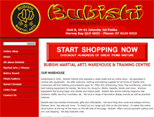 Tablet Screenshot of bubishi.com.au